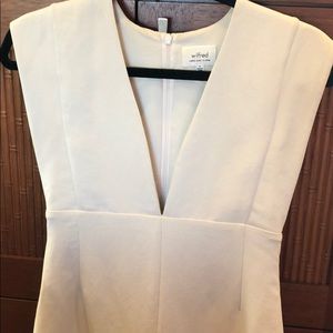 Wilfred Cream V Neck Dress